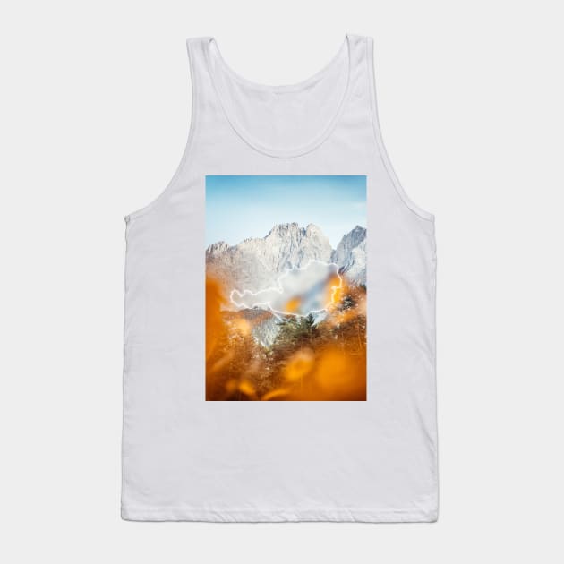 Austria Country Map | Luminous Landscapes Tank Top by Visitify